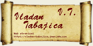 Vladan Tabajica vizit kartica